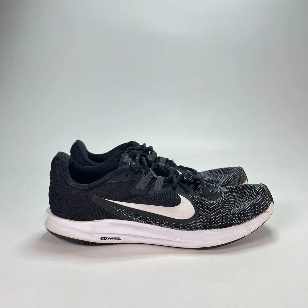 Nike Downshifter 9 Black White Athletic Running Shoes AQ7481-002 Men's Size 9